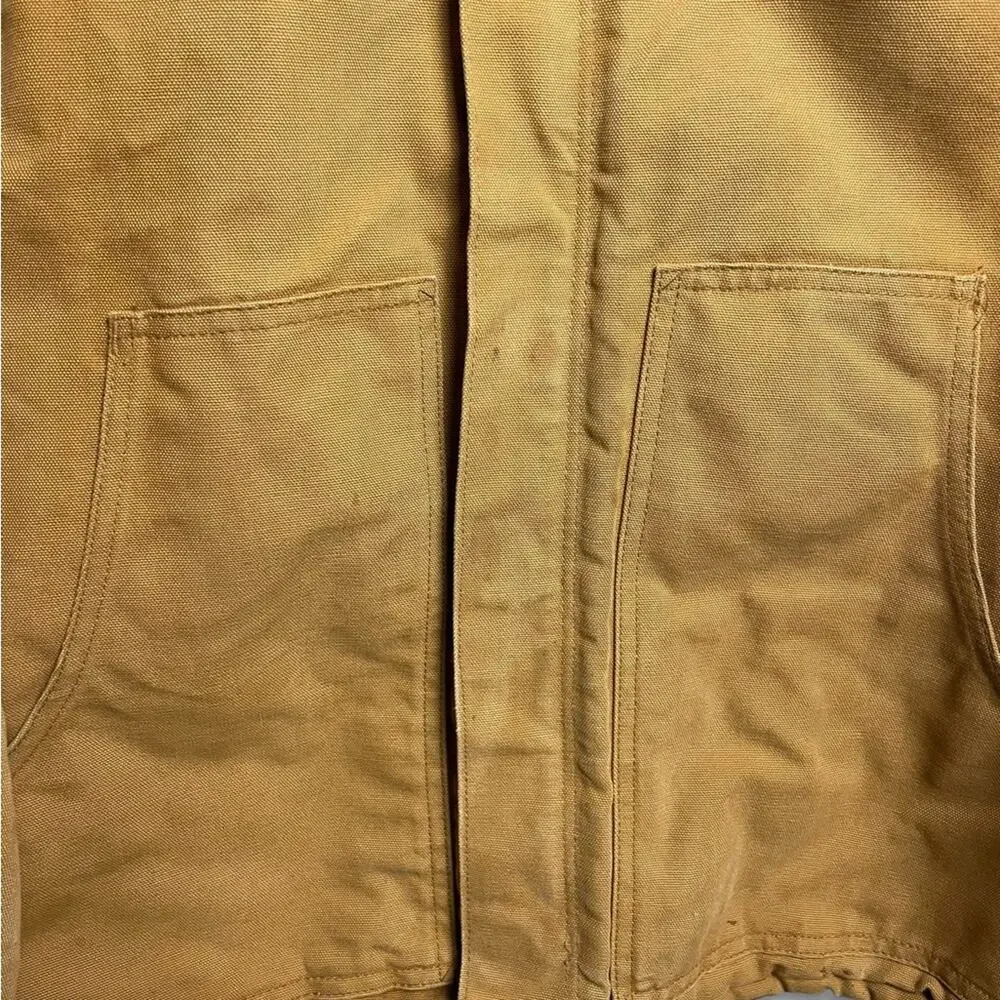 Carhartt Men's Brown tan distressed Field work Jacket XL